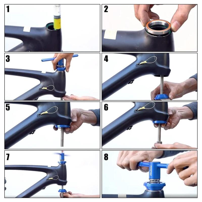 Presă cuvete pedalier și direcție bicicletă aluminiu CNC