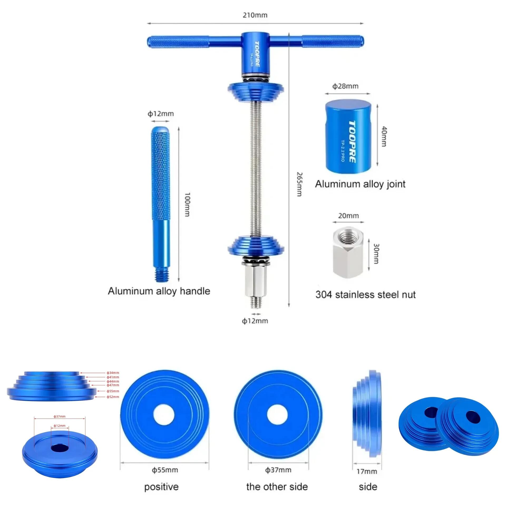 Pressa movimento centrale serie sterzo bici alluminio CNC 4/7