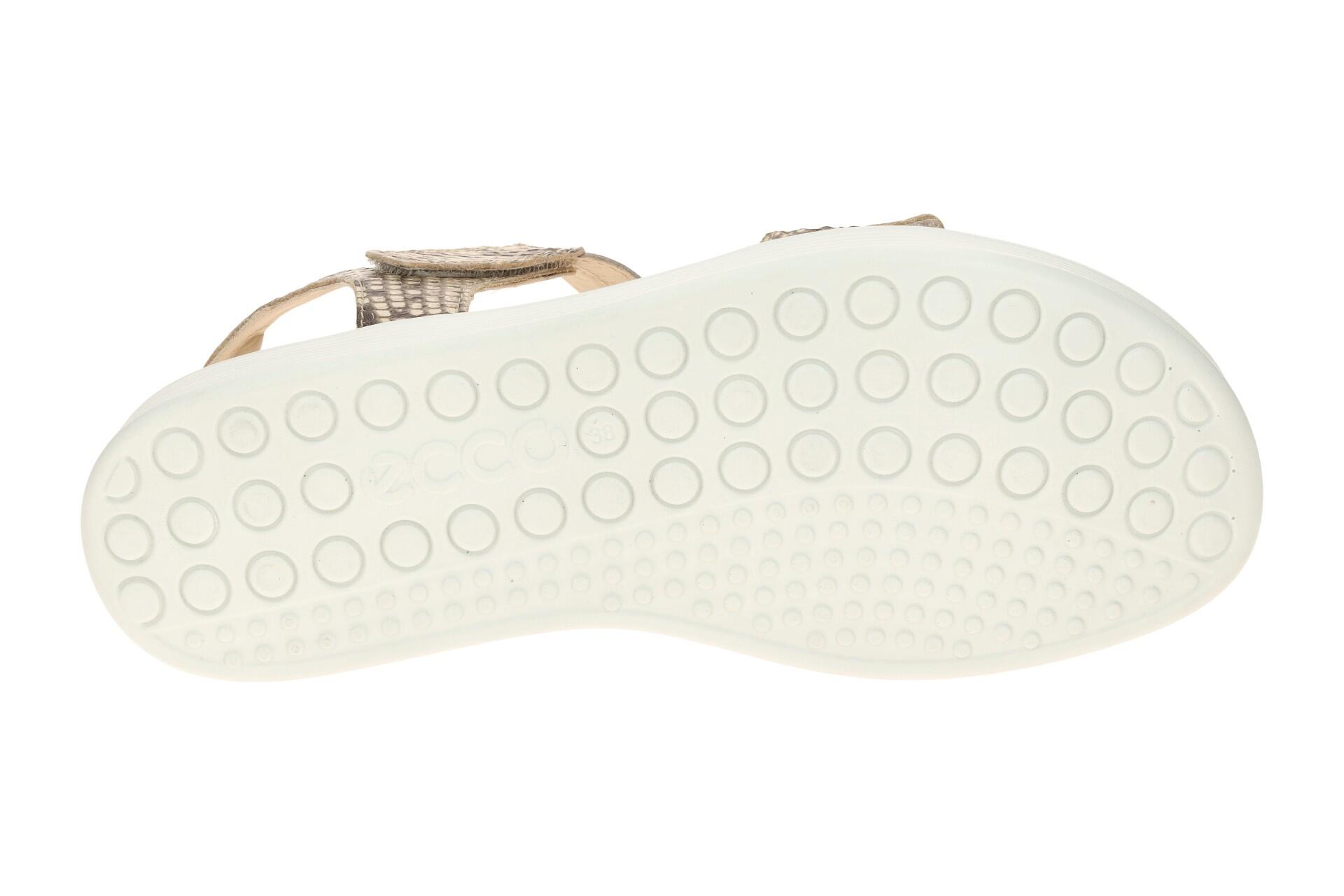 Ecco Soft Riemchen Sandale beige Schlange 238803 7/7