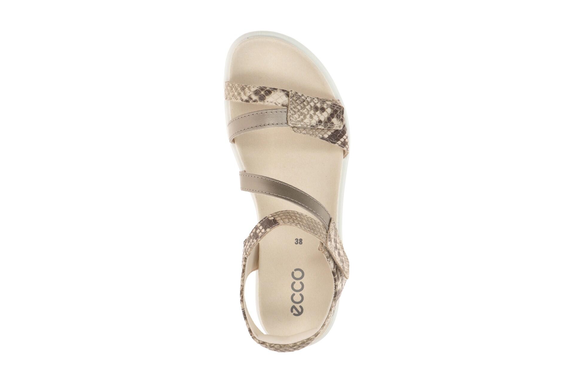 Ecco Soft Riemchen Sandale beige Schlange 238803 6/7