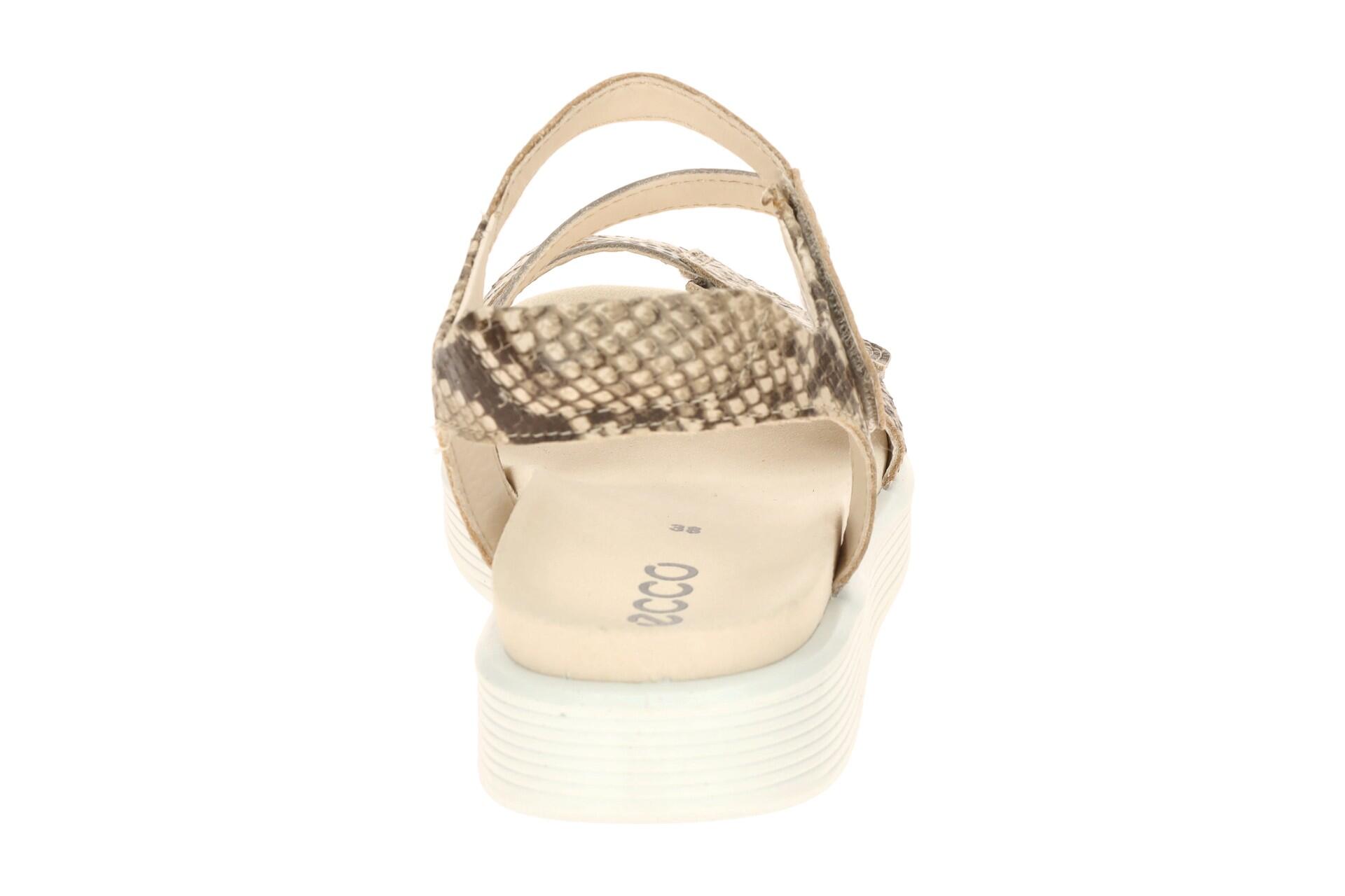 Ecco Soft Riemchen Sandale beige Schlange 238803 5/7