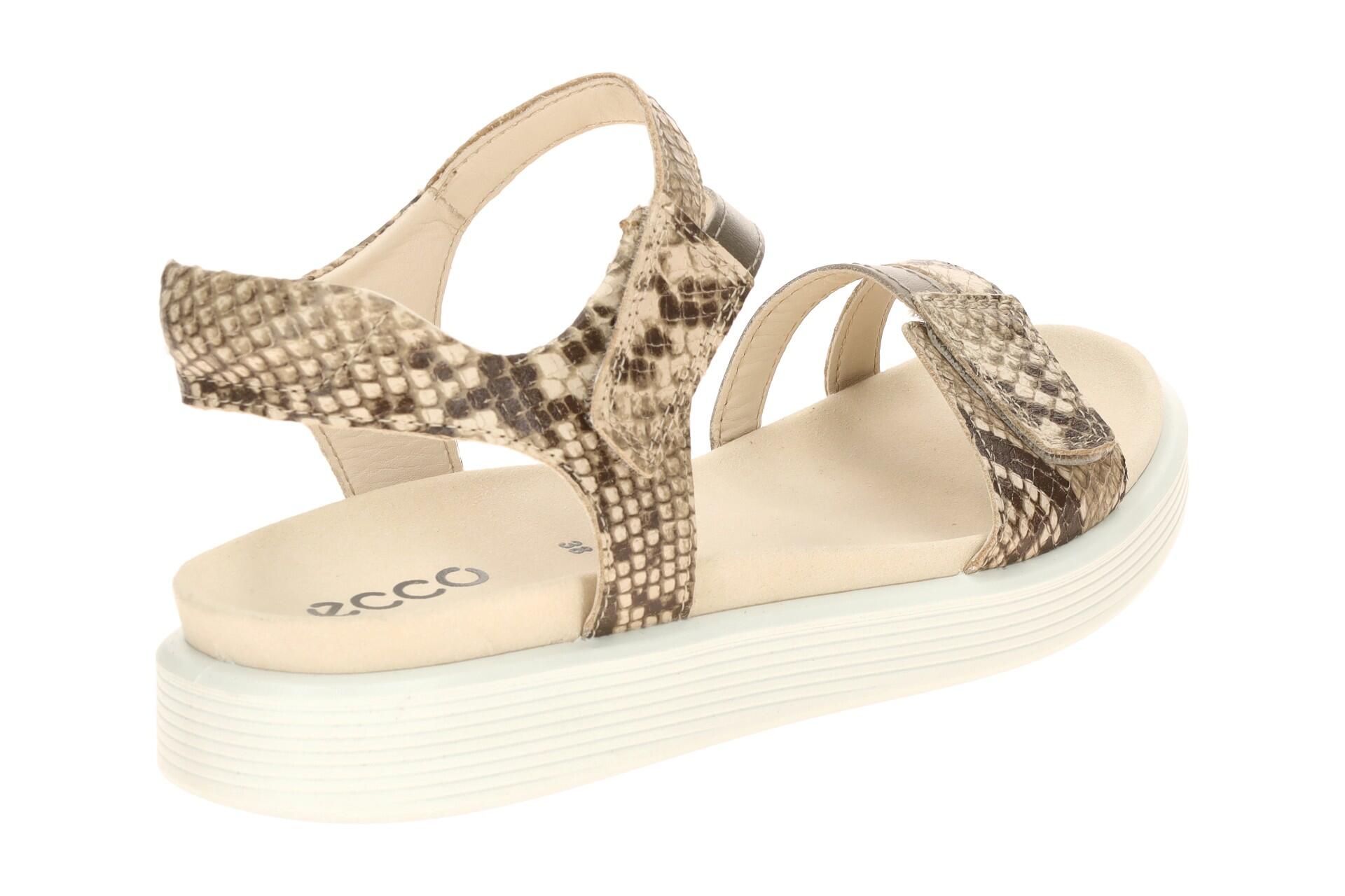 Ecco Soft Riemchen Sandale beige Schlange 238803 4/7