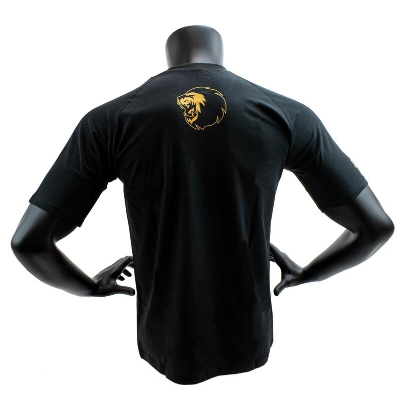 Super Pro T-Shirt S.P. Block-Logo Zwart/Goud maat