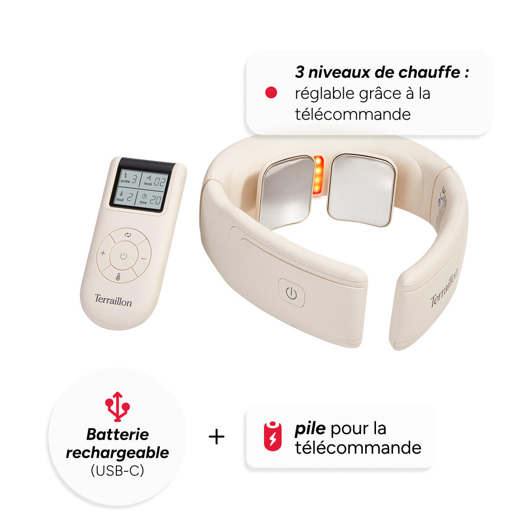 Masseur de cou et cervicale par électrostimulation - TERRAILON - MECK CARE + 5/6