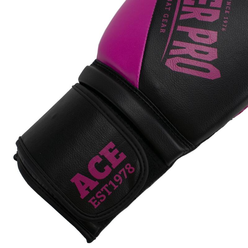 Ace (Kick)Bokshandschoenen - Zwart/Roze