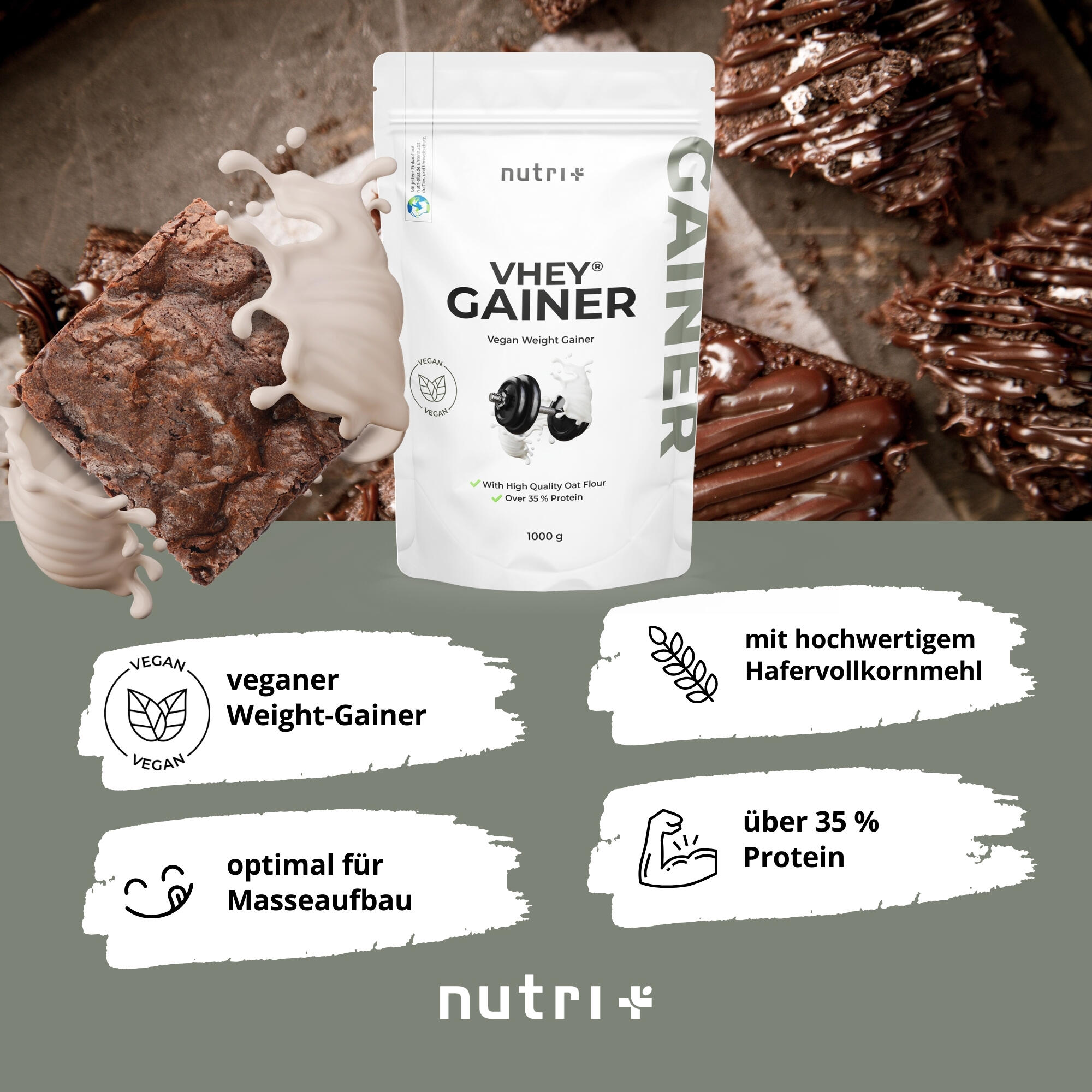 VHEY Gainer 1000g - Chocolate Brownie 3/5