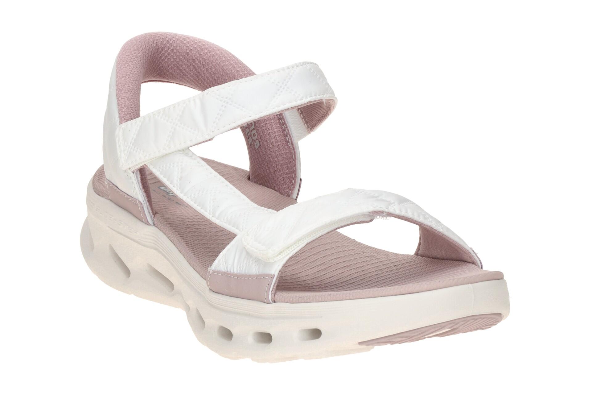 Skechers Go Walk Gliede Step Sandale weiß Cozy Slip-Ins 141276 3/7