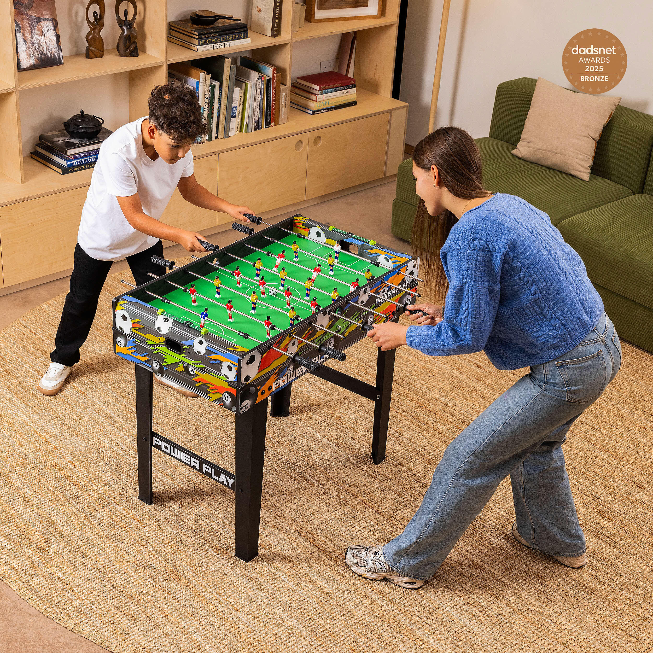 Powerplay 10 in 1 Games Table, Pool, Football, Hockey and More, Black 2/6