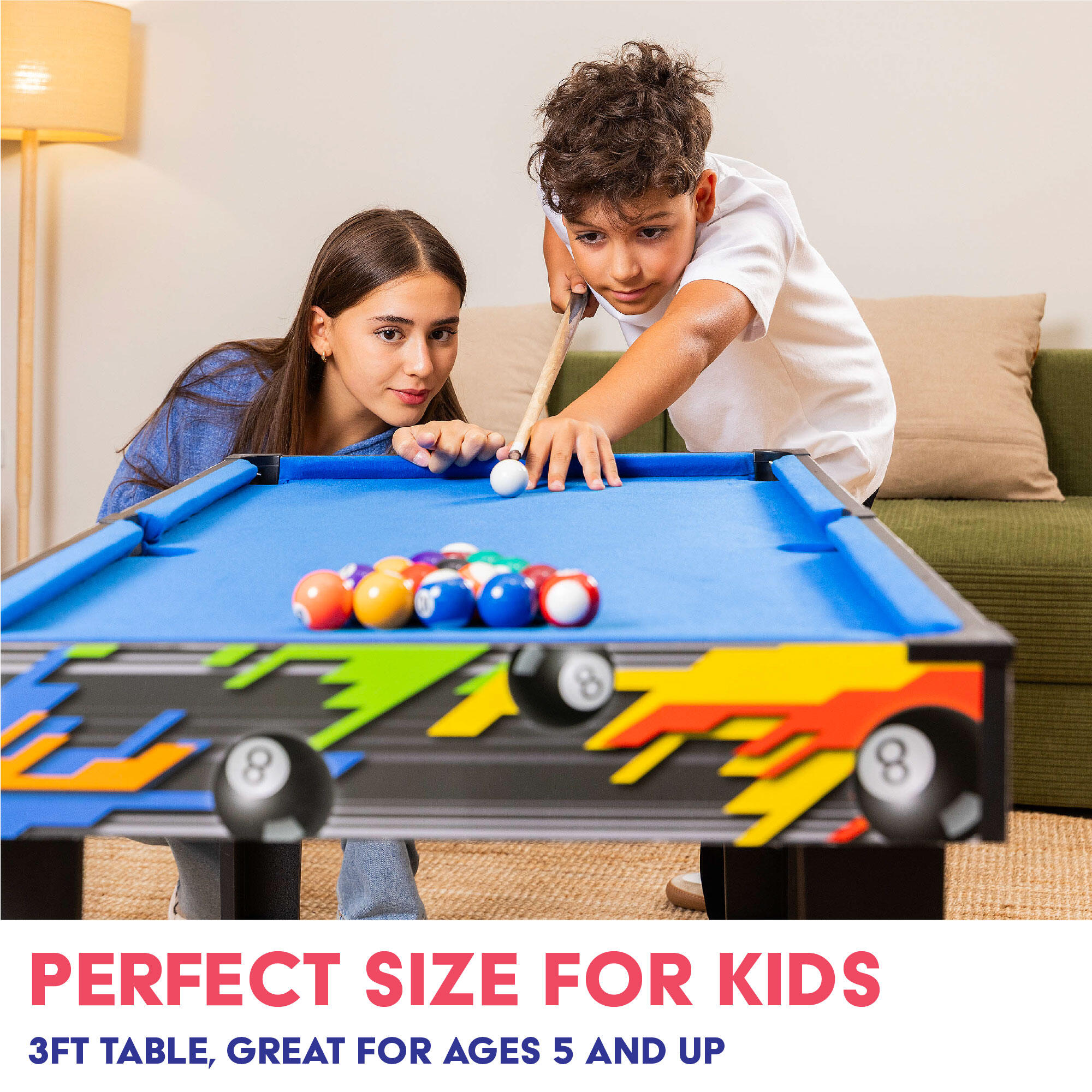 Powerplay 10 in 1 Games Table, Pool, Football, Hockey and More, Black 4/6