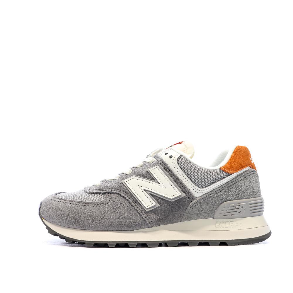 ML574 Baskets Gris/Orange Garçon New Balance 7/7