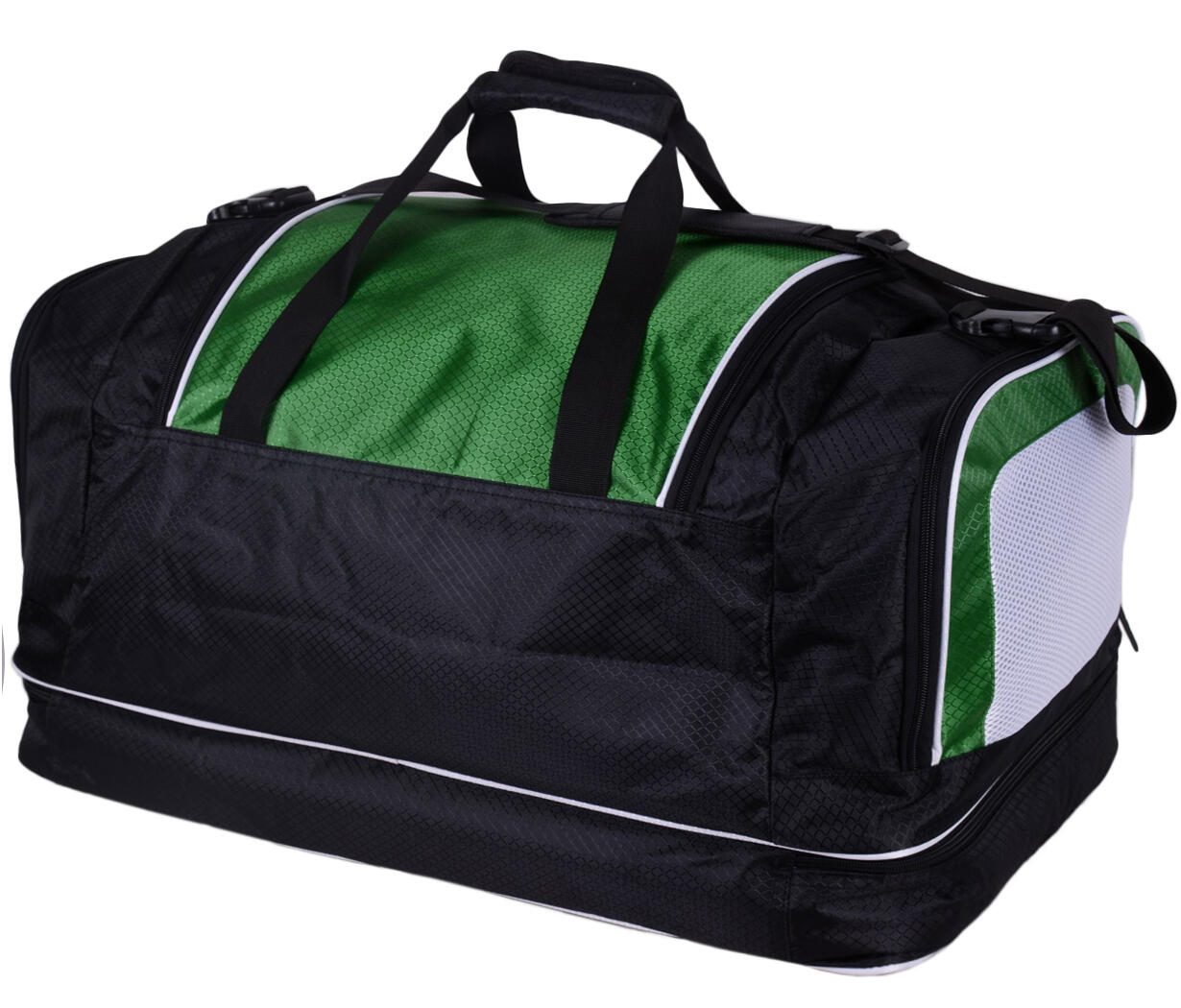 BRUBAKER Medium Base Sporttas 52L Weekendtas Zwart Groen 2/3