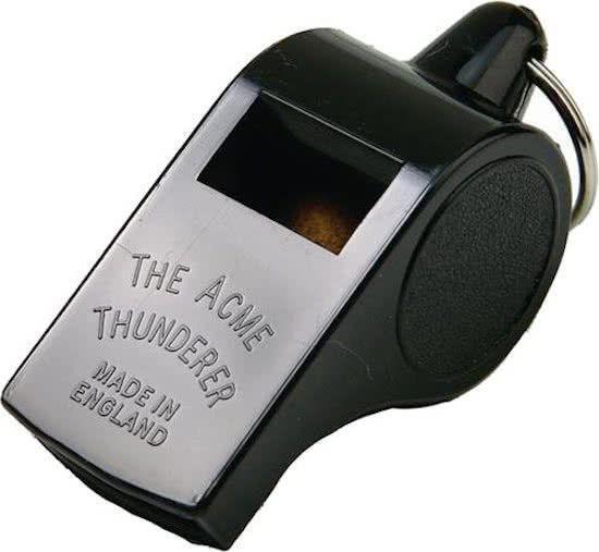 ACME Thunderer Bakelite GR Pealess Referee Whistle Black