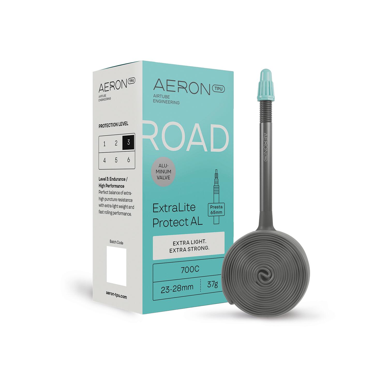 Chambre à air Road - ExtraLite Protect AL - 23-28mm - valve Presta 65mm - 700c 3/6