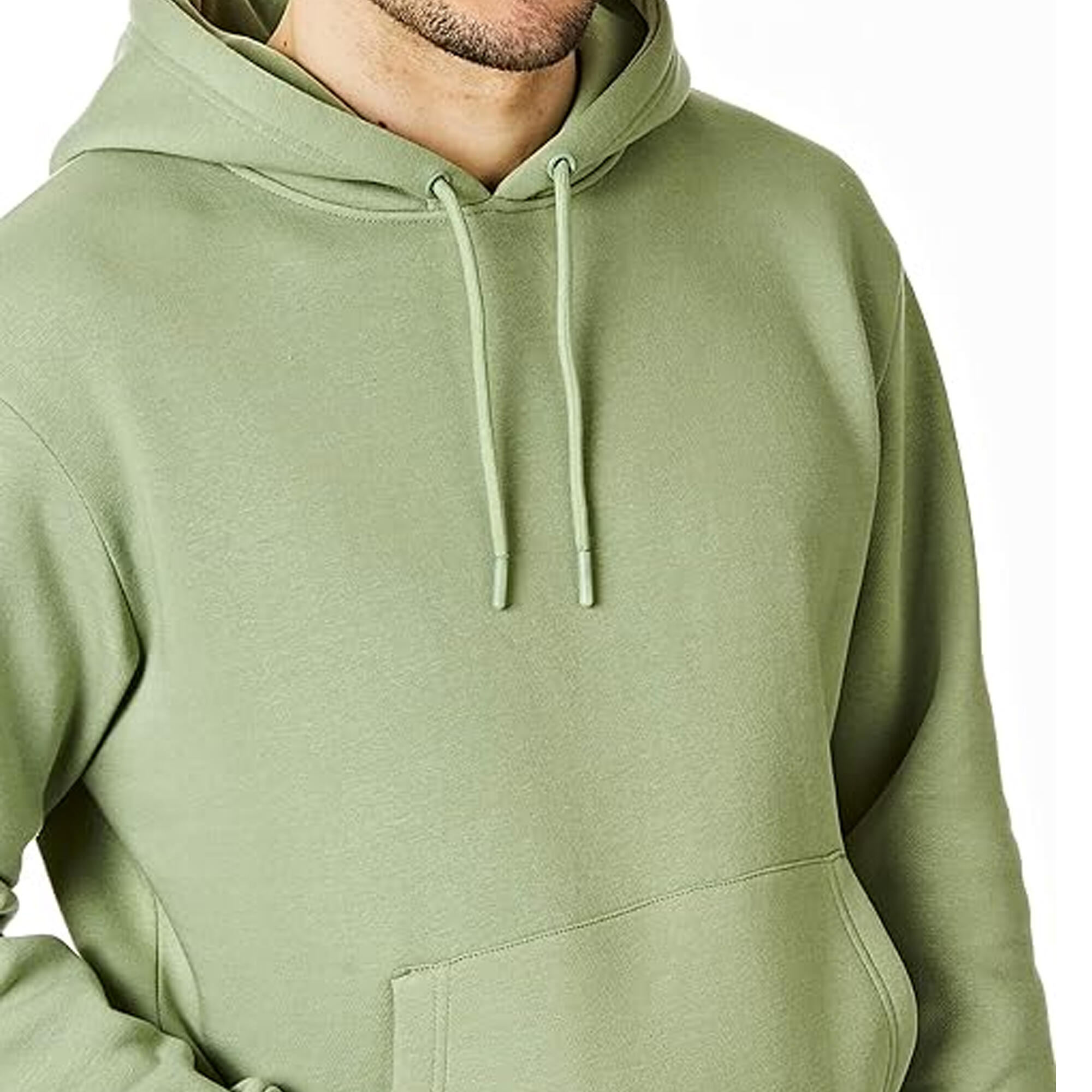 Mens Pull Over Hoodie (Khaki Green) 4/4