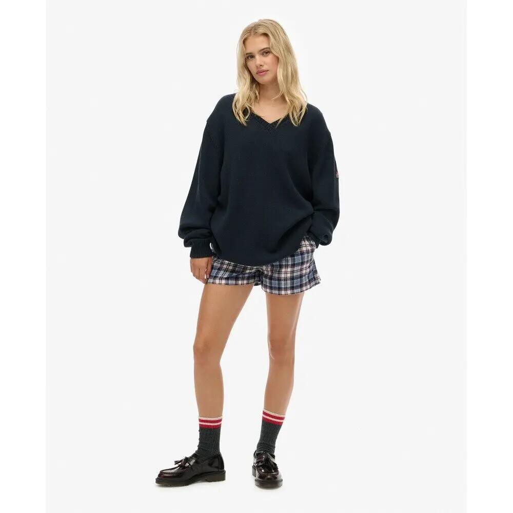 Damski oversize sweter z dekoltem w serek Superdry 3/6