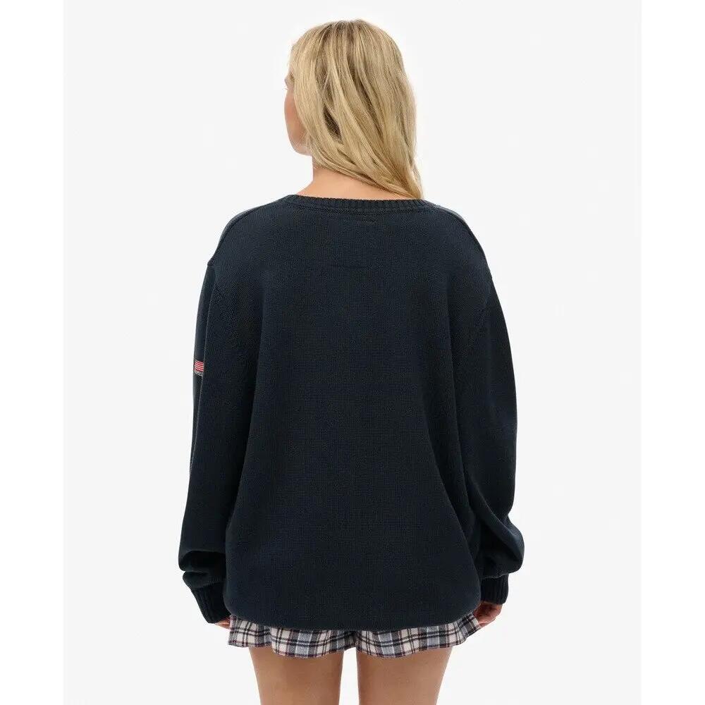 Damski oversize sweter z dekoltem w serek Superdry 4/6