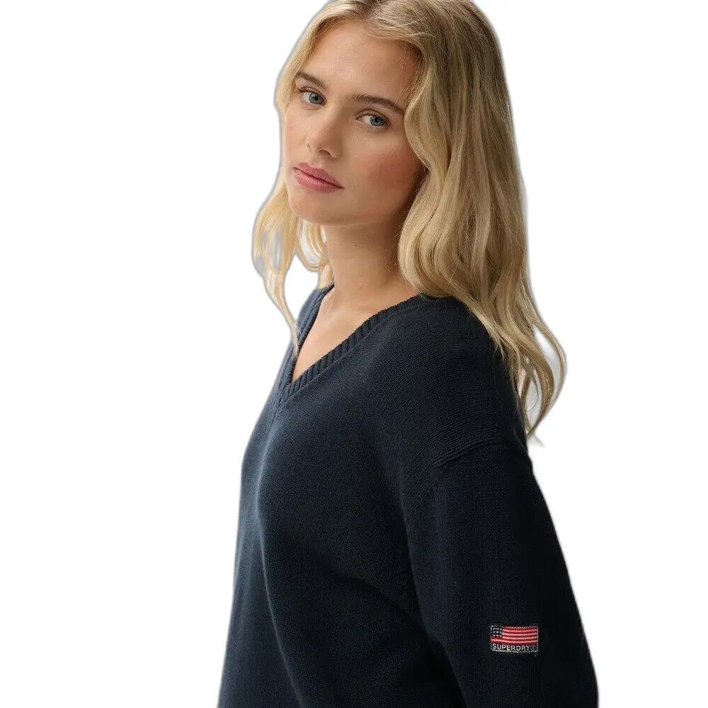 Damski oversize sweter z dekoltem w serek Superdry 6/6