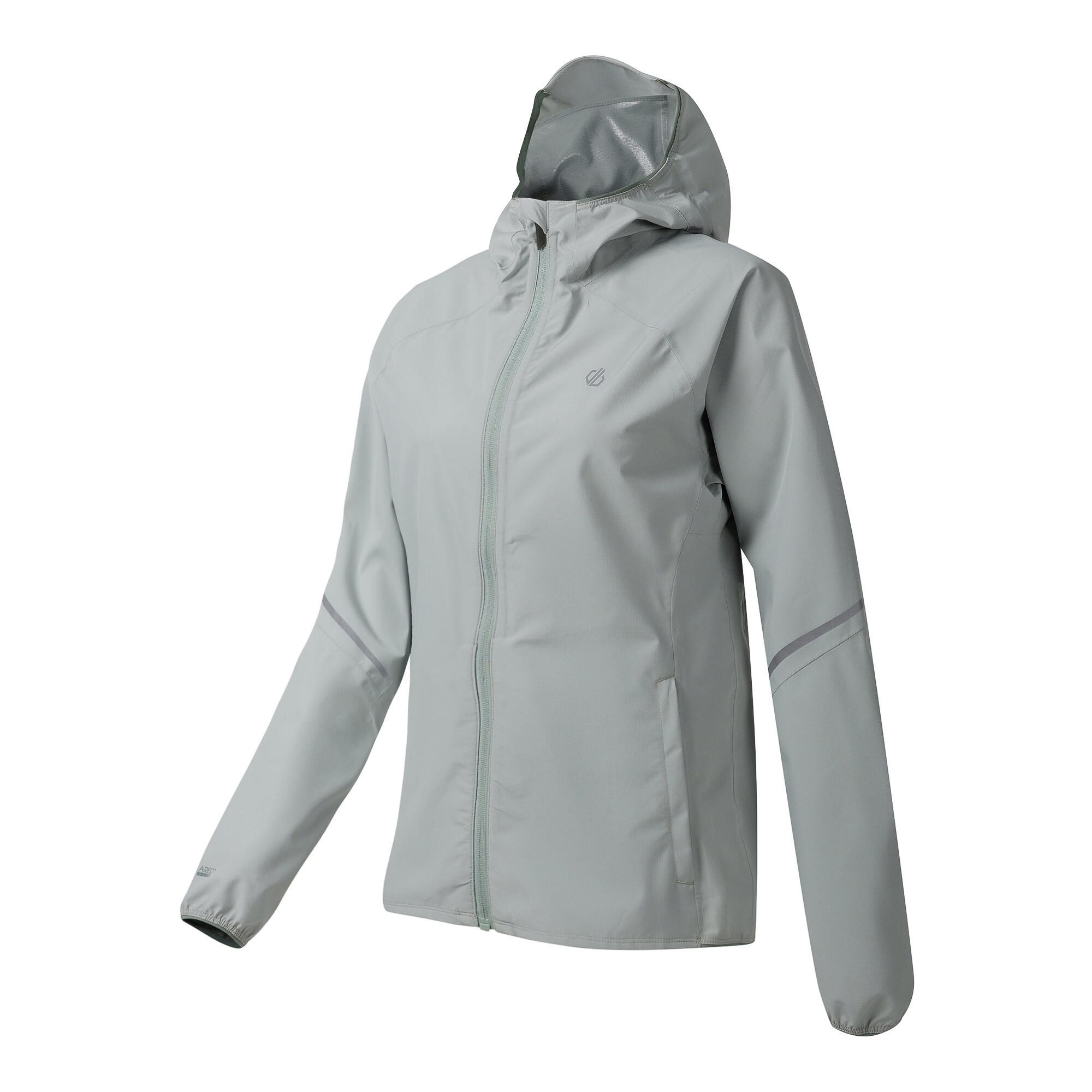 Veste Imperméable Légère À Capuche Femme (Vert Pâle) 3/5