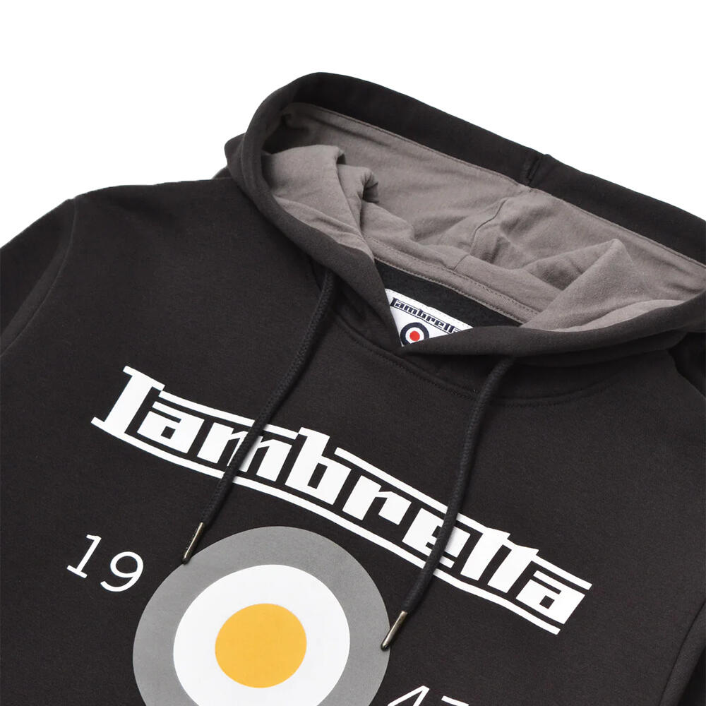 "AW24" Kapuzenpullover für Herren Schwarz 3/3