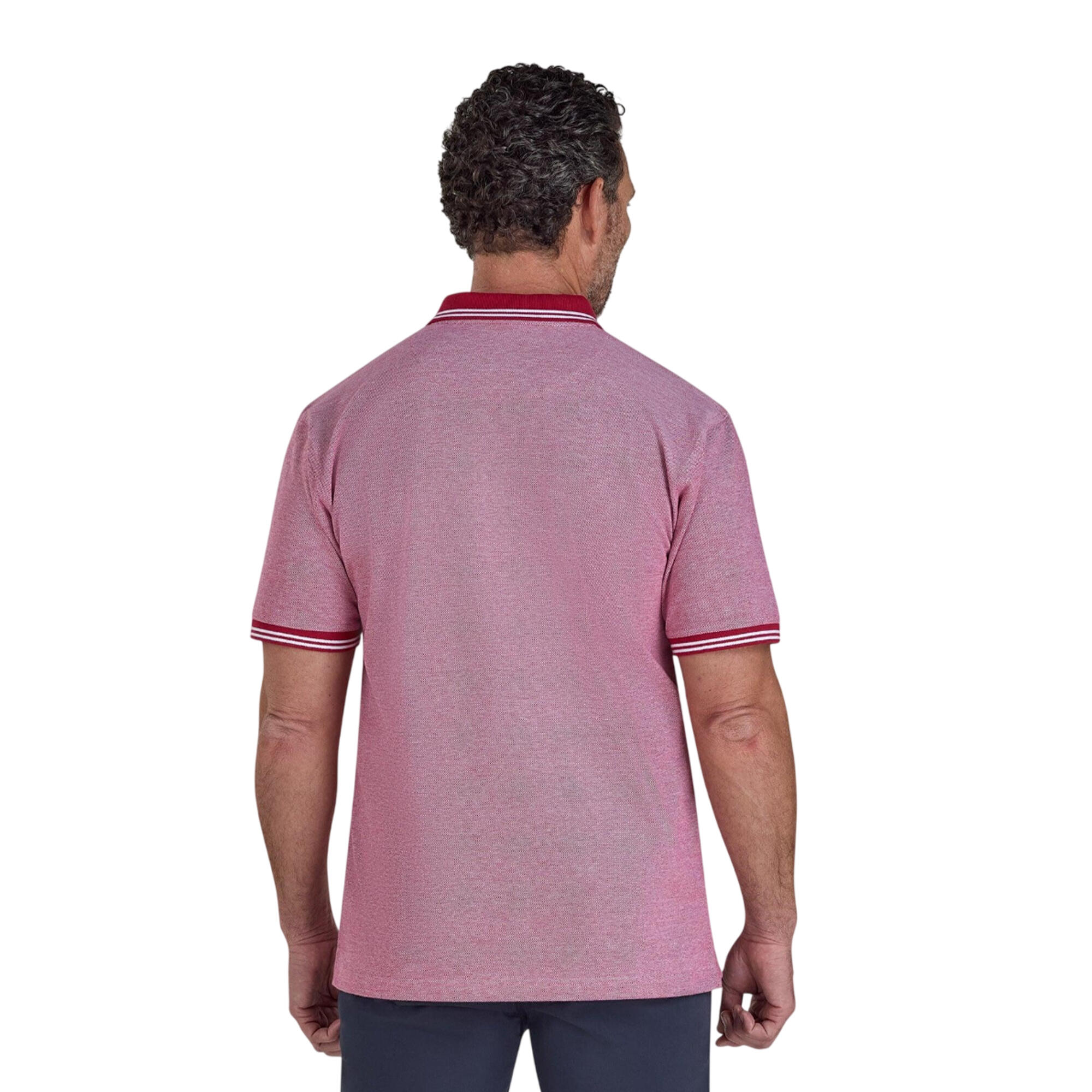 Poloshirt für , Piqué Herren Beerenrot 2/4