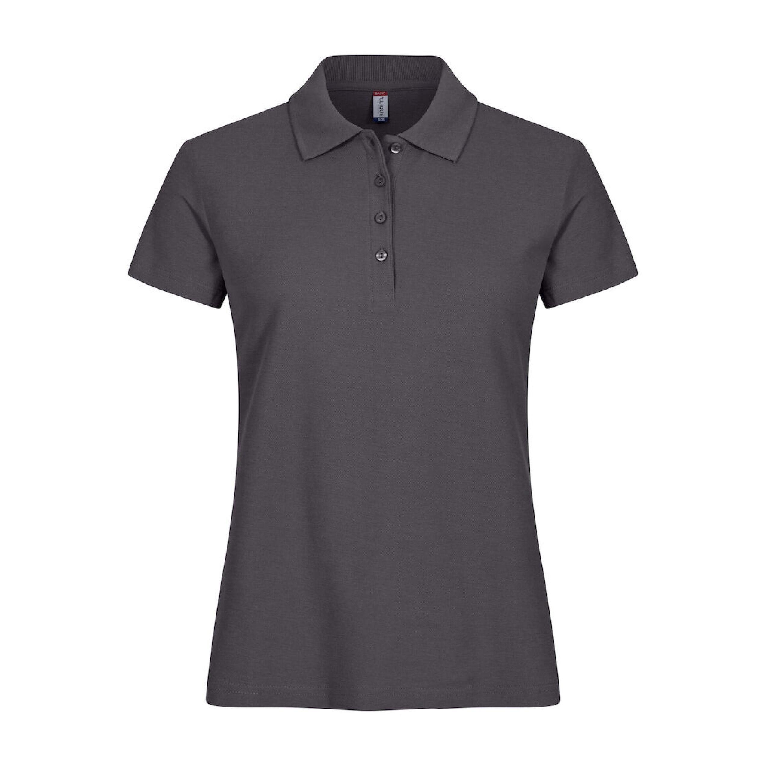 Maglietta Polo Semplice Donna Clique Basic Grigio Metallo 2/5