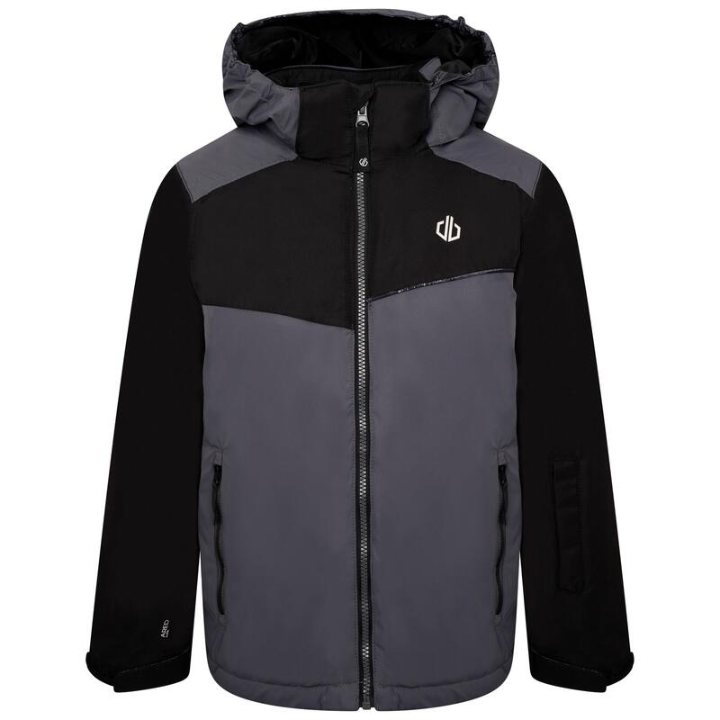 Impose II Kids' Ski Waterproof Hooded Jacket - Black/Grey