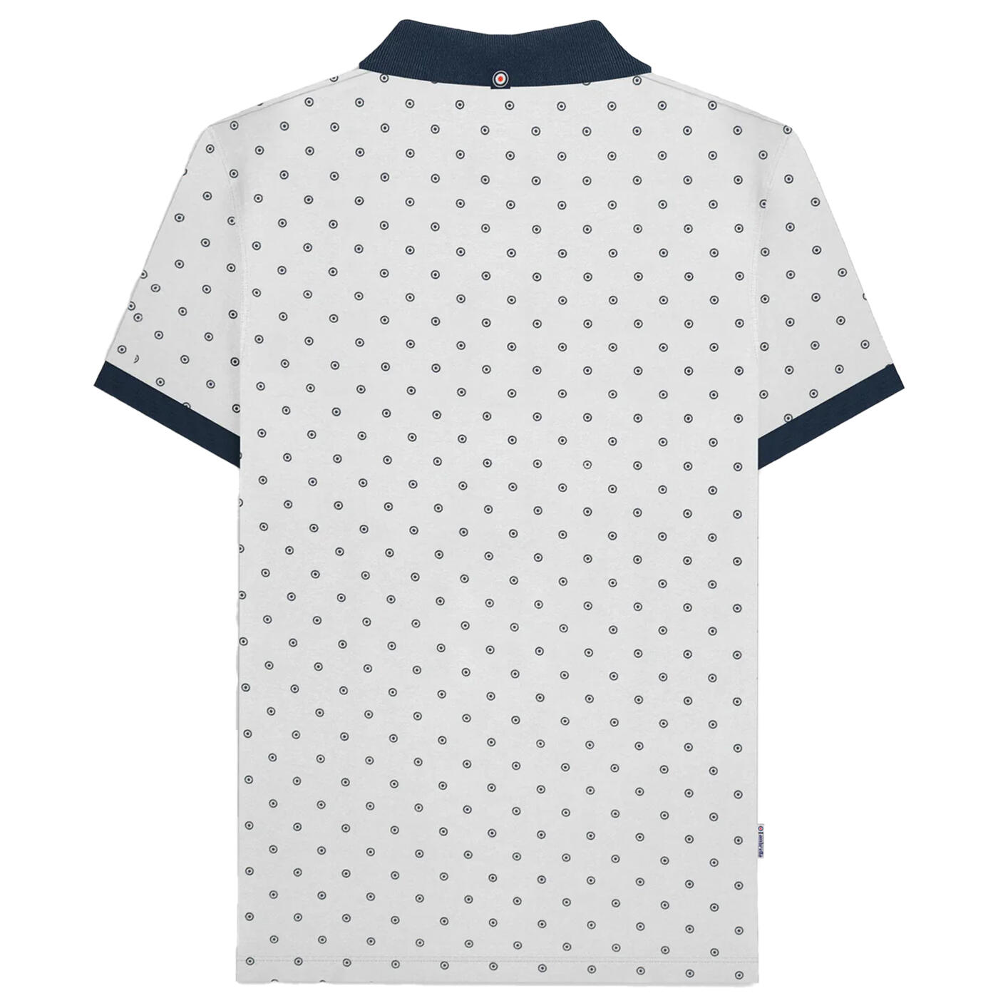 "AW24" Poloshirt für Herren Weiß/Marineblau 2/3