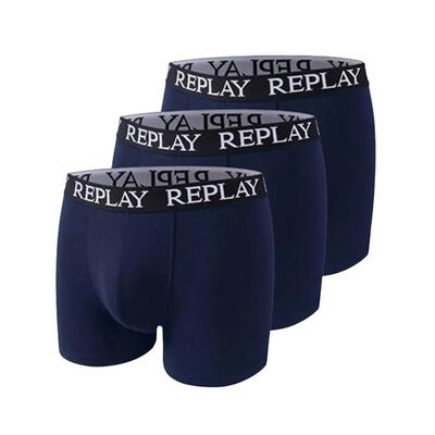 Heren boxershort (pakket van 3) (marineblauw)