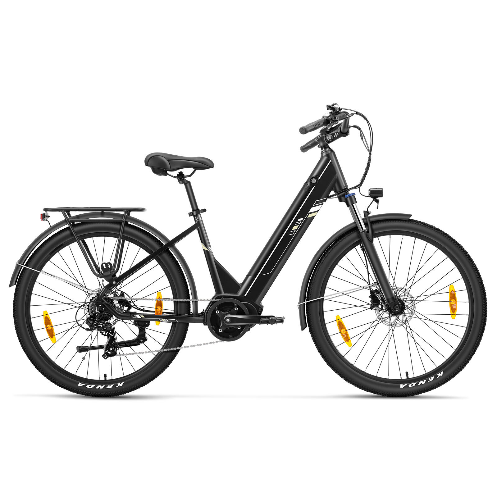 Vélo Électrique Moteur Central 250W, 120 km, 80 mm, 7 vit. Urbano 3 2/7
