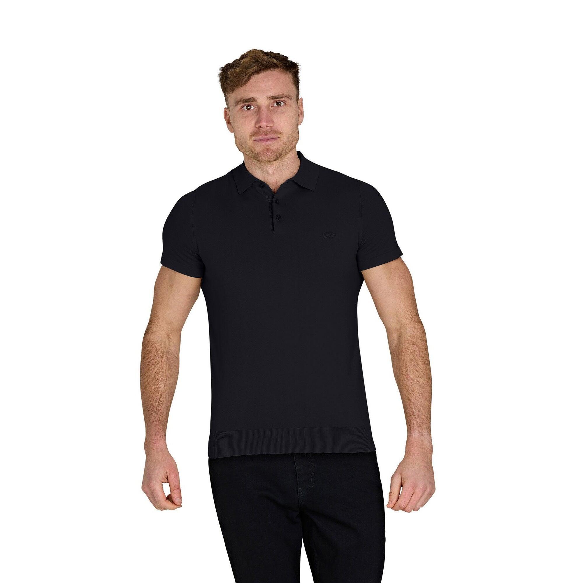 Poloshirt für kurzärmlig Herren Schwarz 3/3