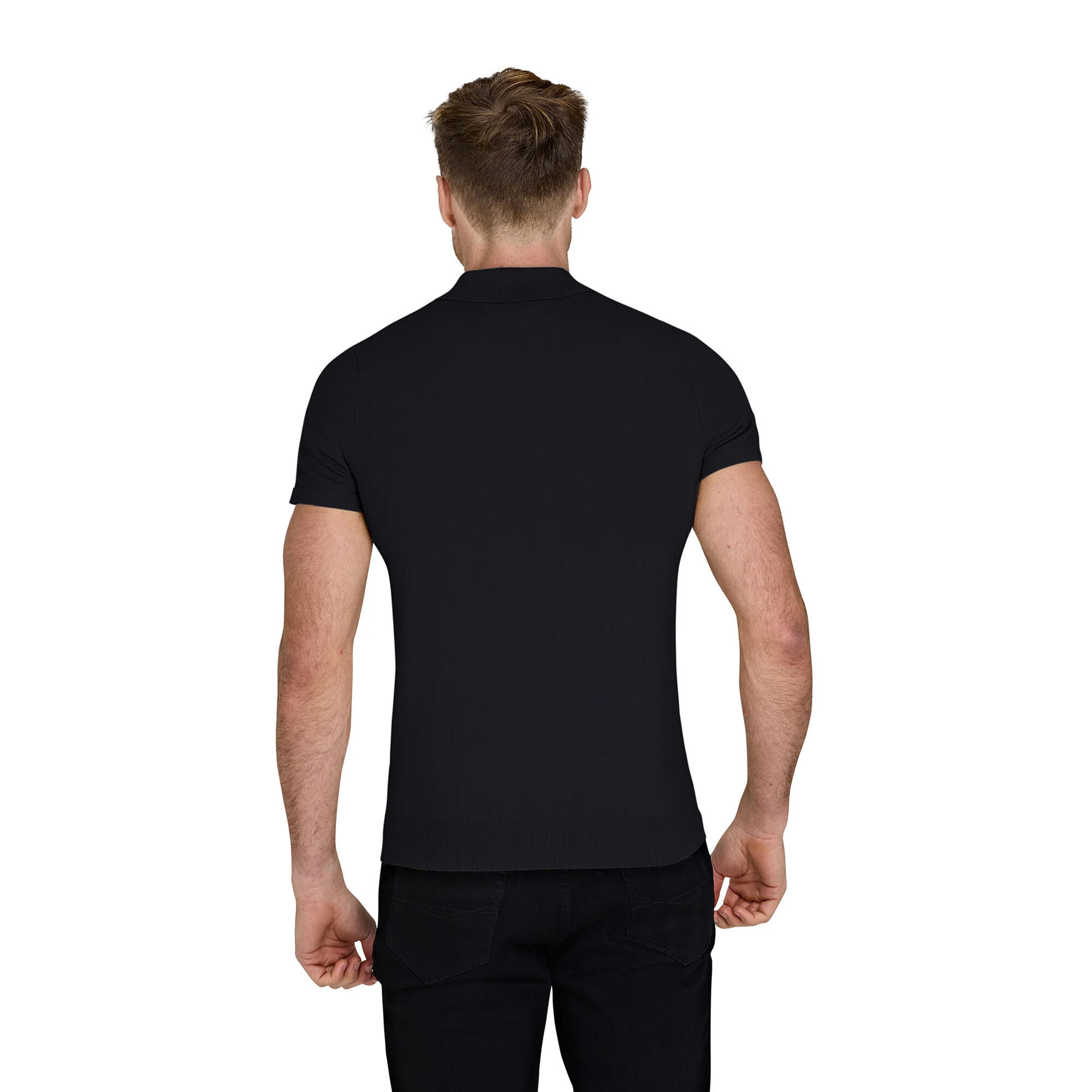 Poloshirt für kurzärmlig Herren Schwarz 2/3