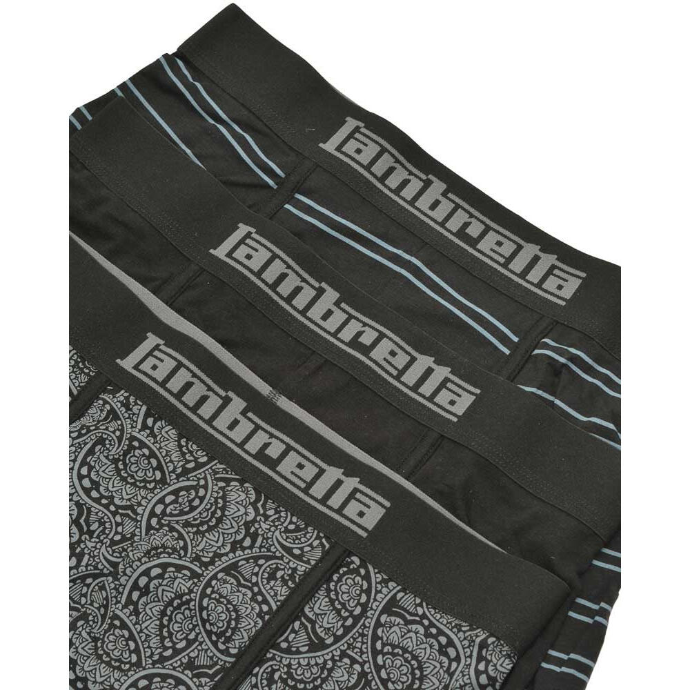 Boxershorts für (3erPack) Herren Schwarz/Grau 2/3