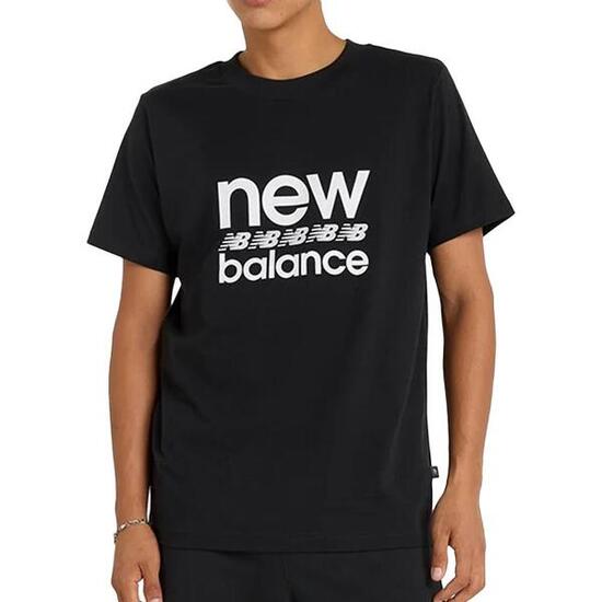 New Balance Sport Essentials T-Shirt für Herren, Schwarz/Weiß