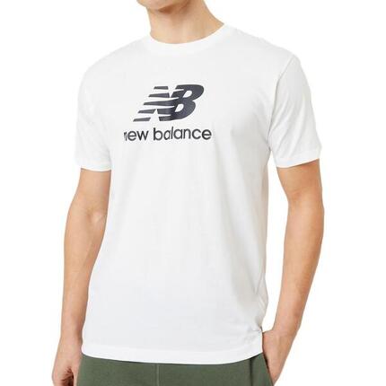 T-shirt Blanc Homme New Balance Stacked Logo
