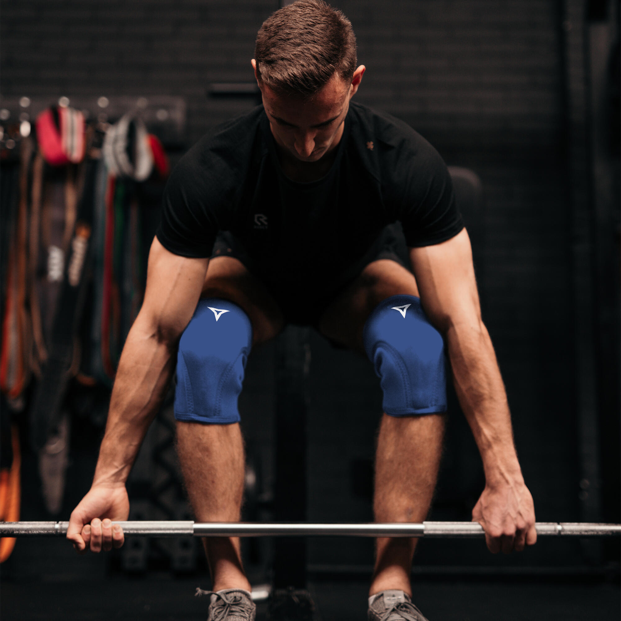 Genouillères powerlifting navy blue 7 mm – pour musculation et entraînement 4/5