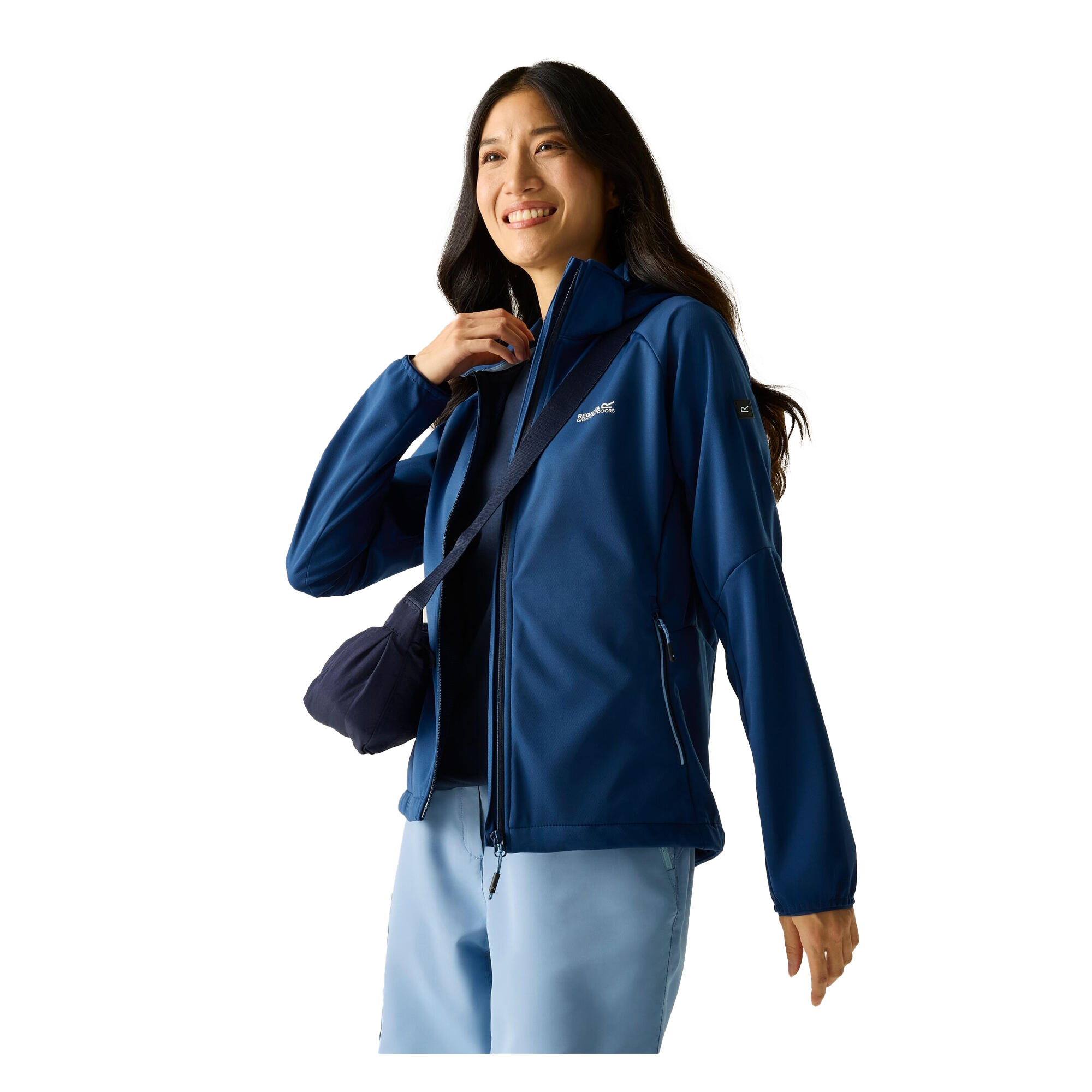 Chaqueta Softshell Bourda para Mujer Azul aviador 4/5