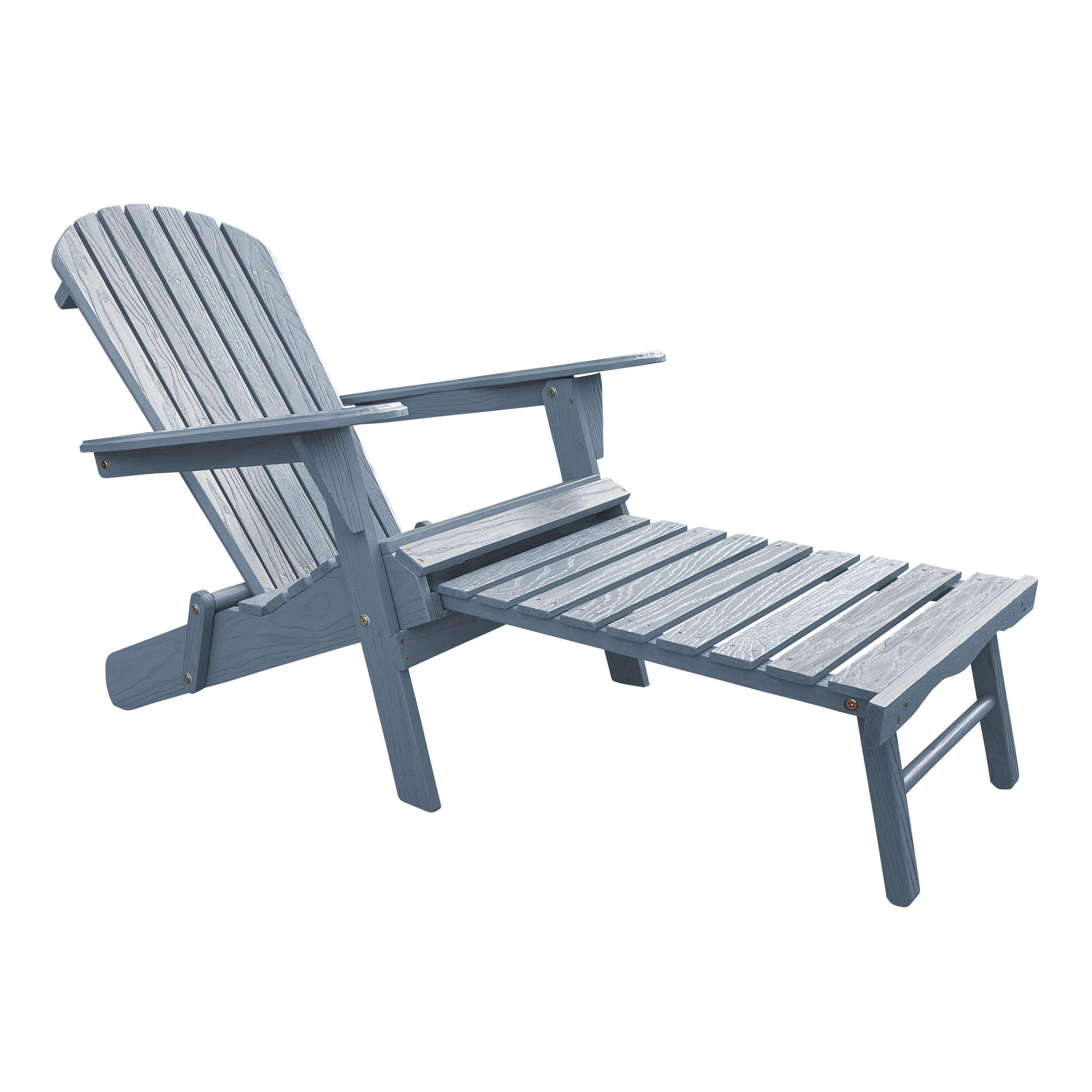 Sedia da campeggio Adirondack, Alexa, legno, grigia 2/7