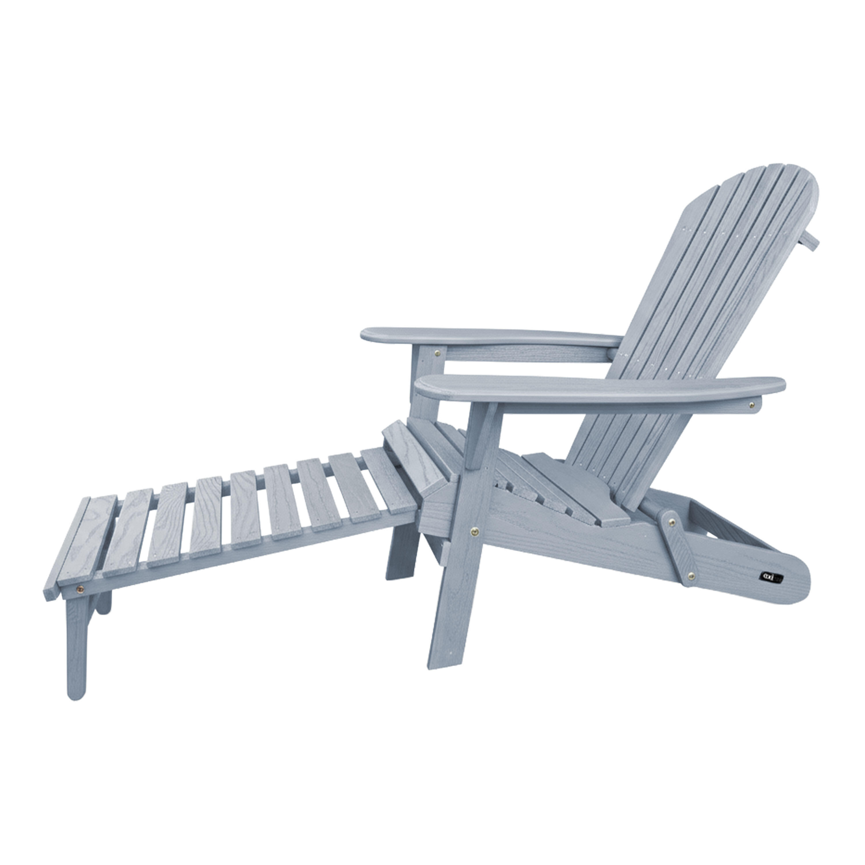 Sedia da campeggio Adirondack, Alexa, legno, grigia 5/7