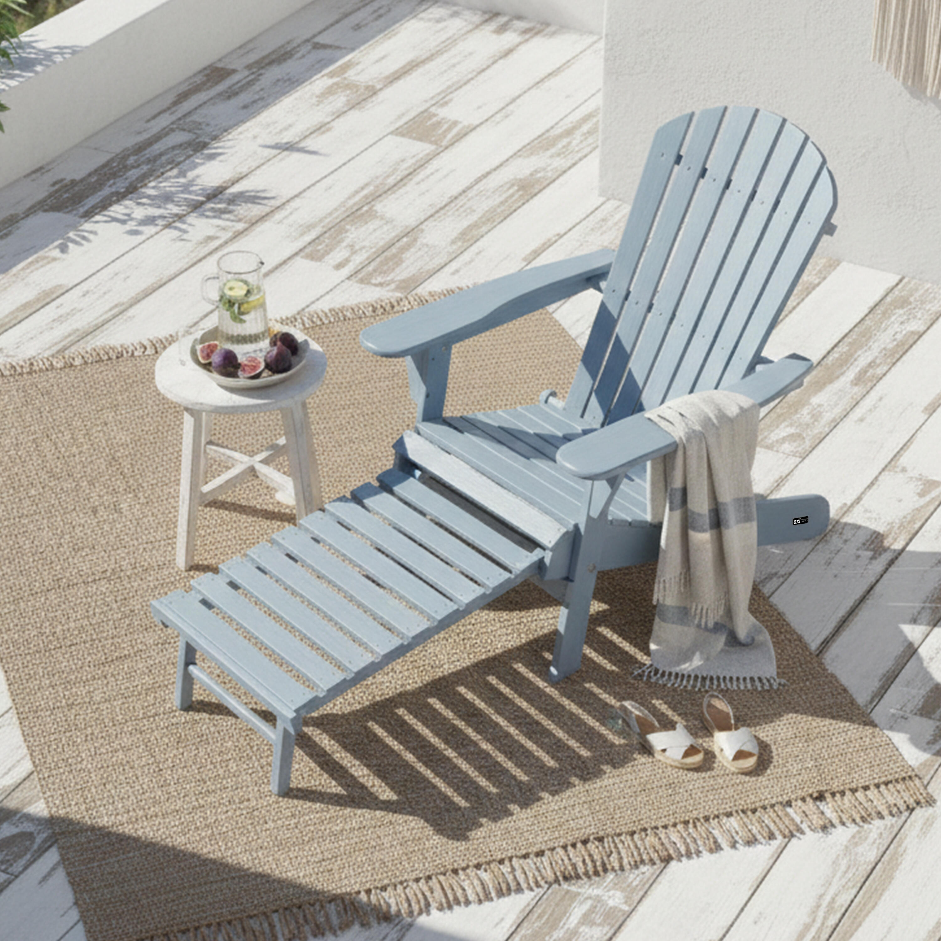 Sedia da campeggio Adirondack, Alexa, legno, grigia 7/7