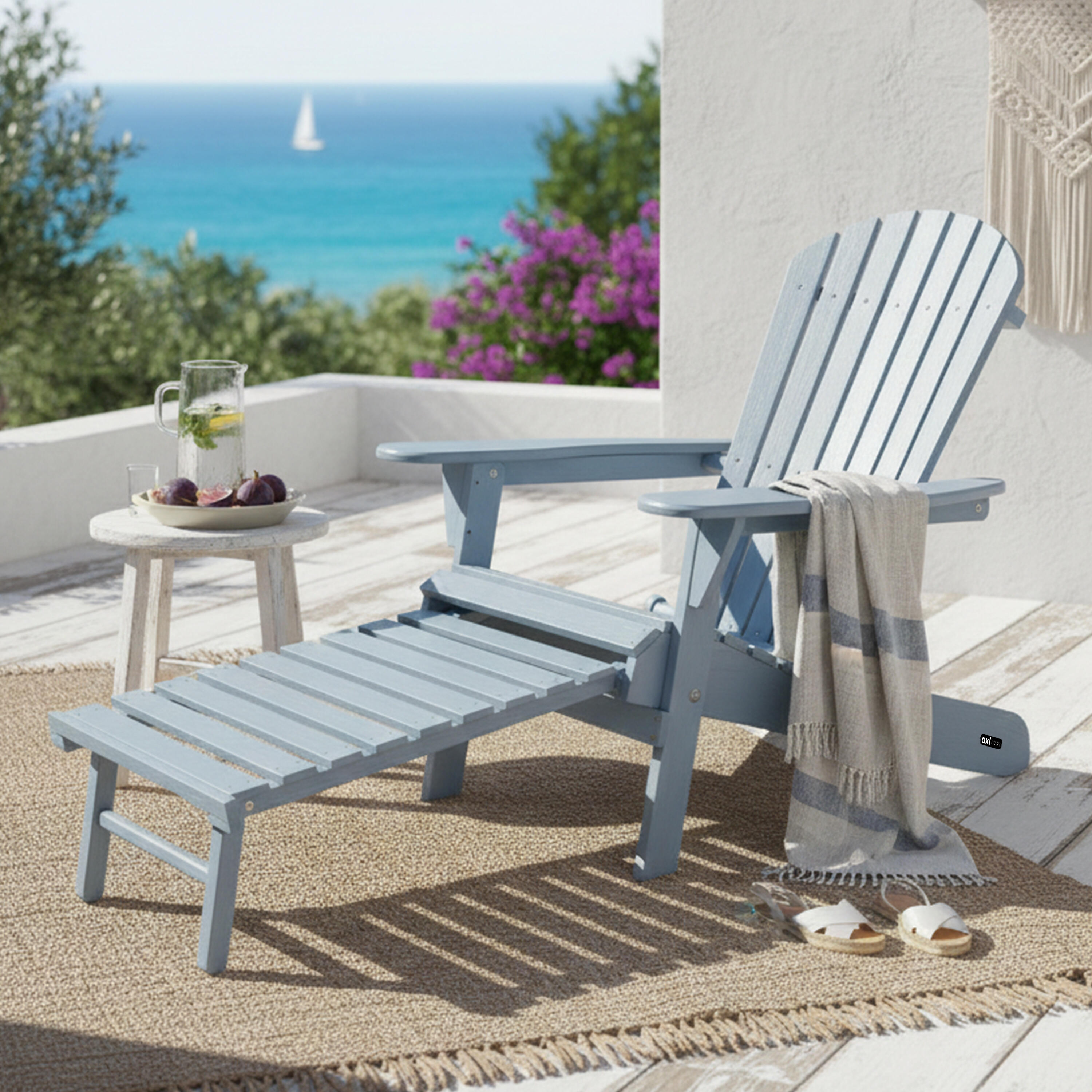 Sedia da campeggio Adirondack, Alexa, legno, grigia 4/7
