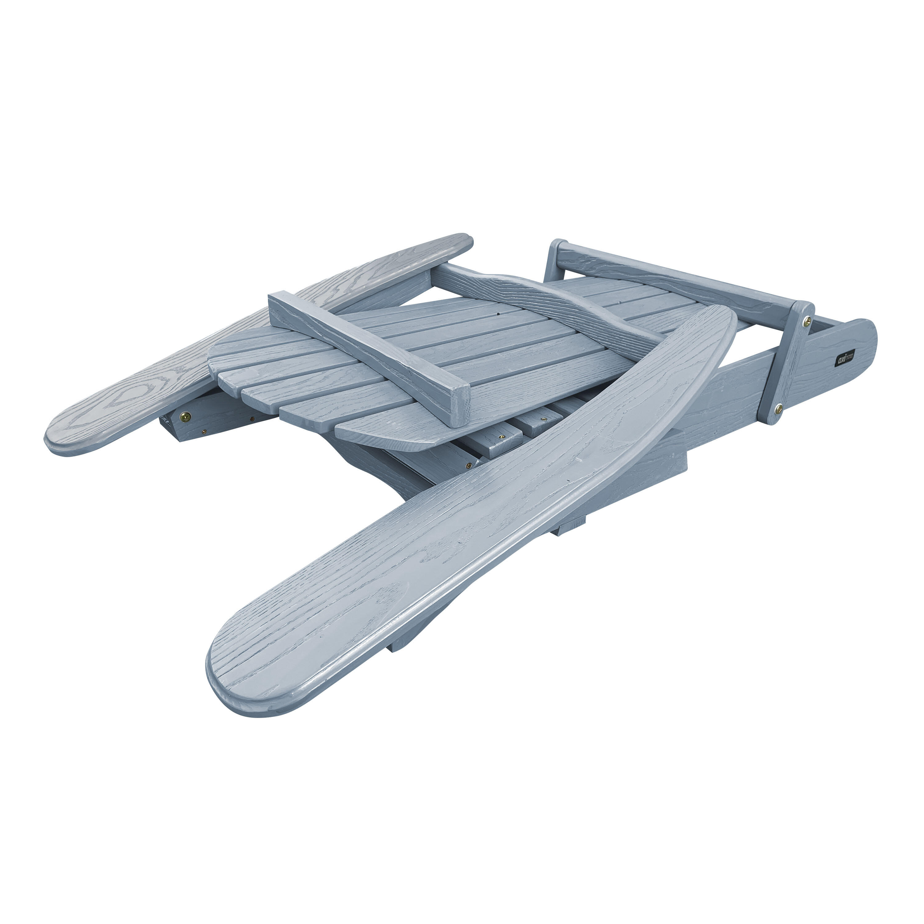 Sedia da campeggio Adirondack, Alexa, legno, grigia 6/7