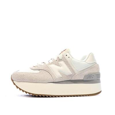 Sneakers Donna con Zeppa Beige New Balance 574