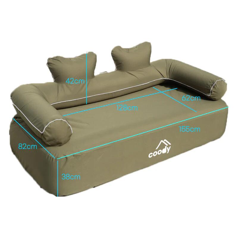 Coody inflatable double sofa in olive green