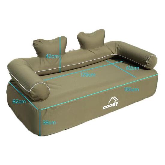 Canapé gonflable Coody double vert olive