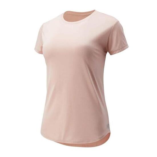 New Balance Core Run Damen T-Shirt Rosa