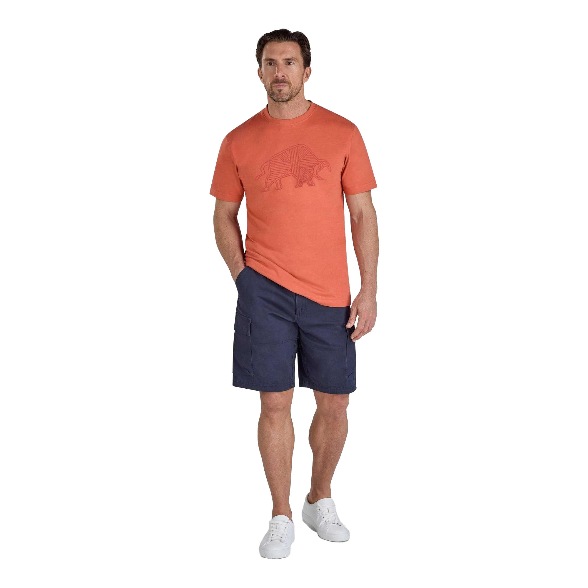 "Flock Union Jack" TShirt für Herren Orange 4/4