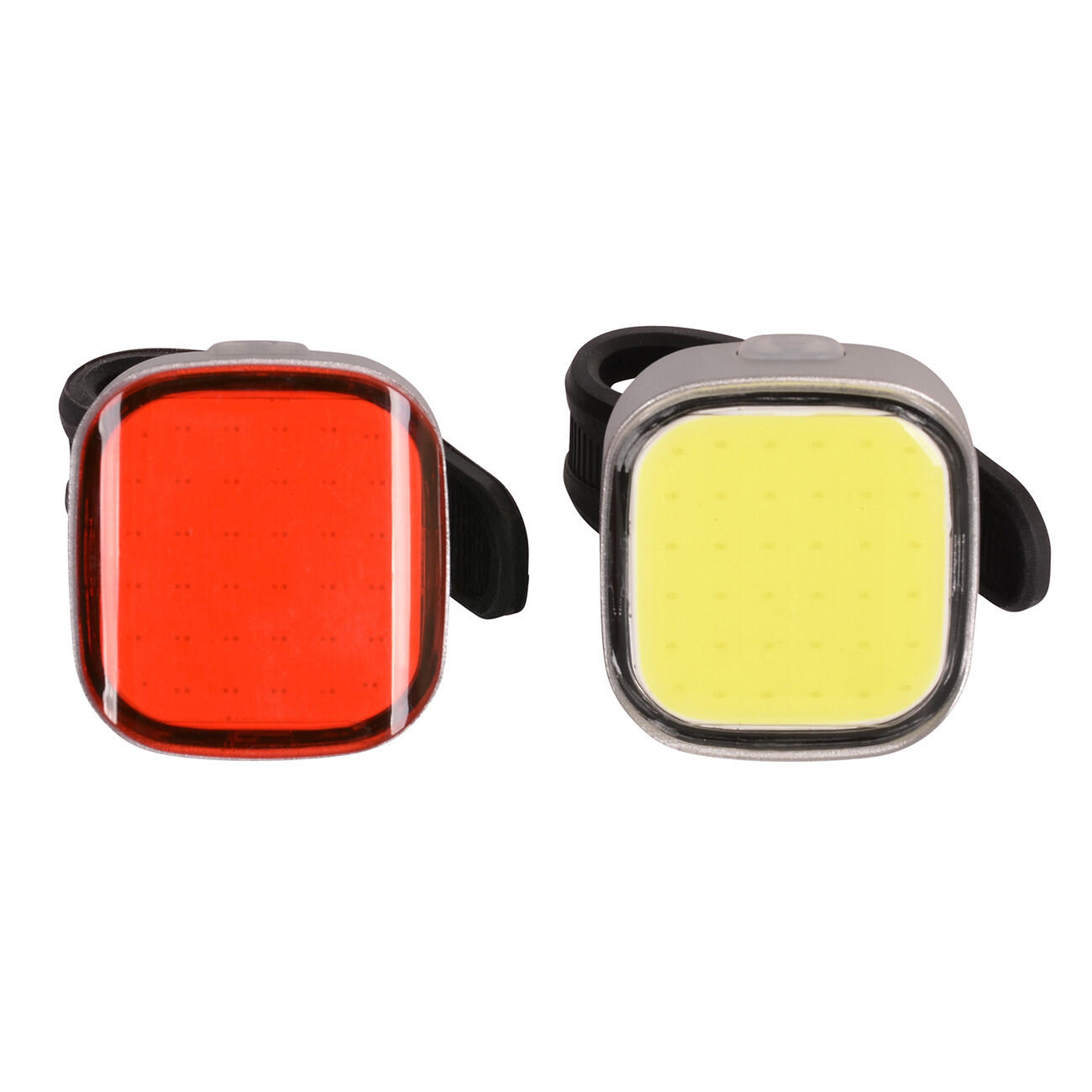 Zestaw lampek rowerowych, LI-ION COB, akumulator USB 5/7