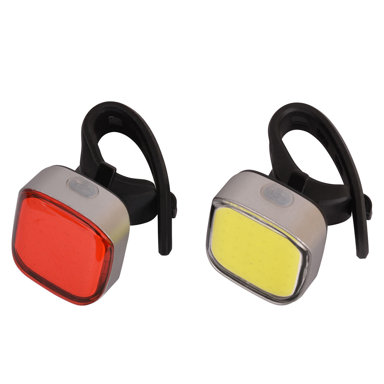 Zestaw lampek rowerowych, LI-ION COB, akumulator USB 4/7