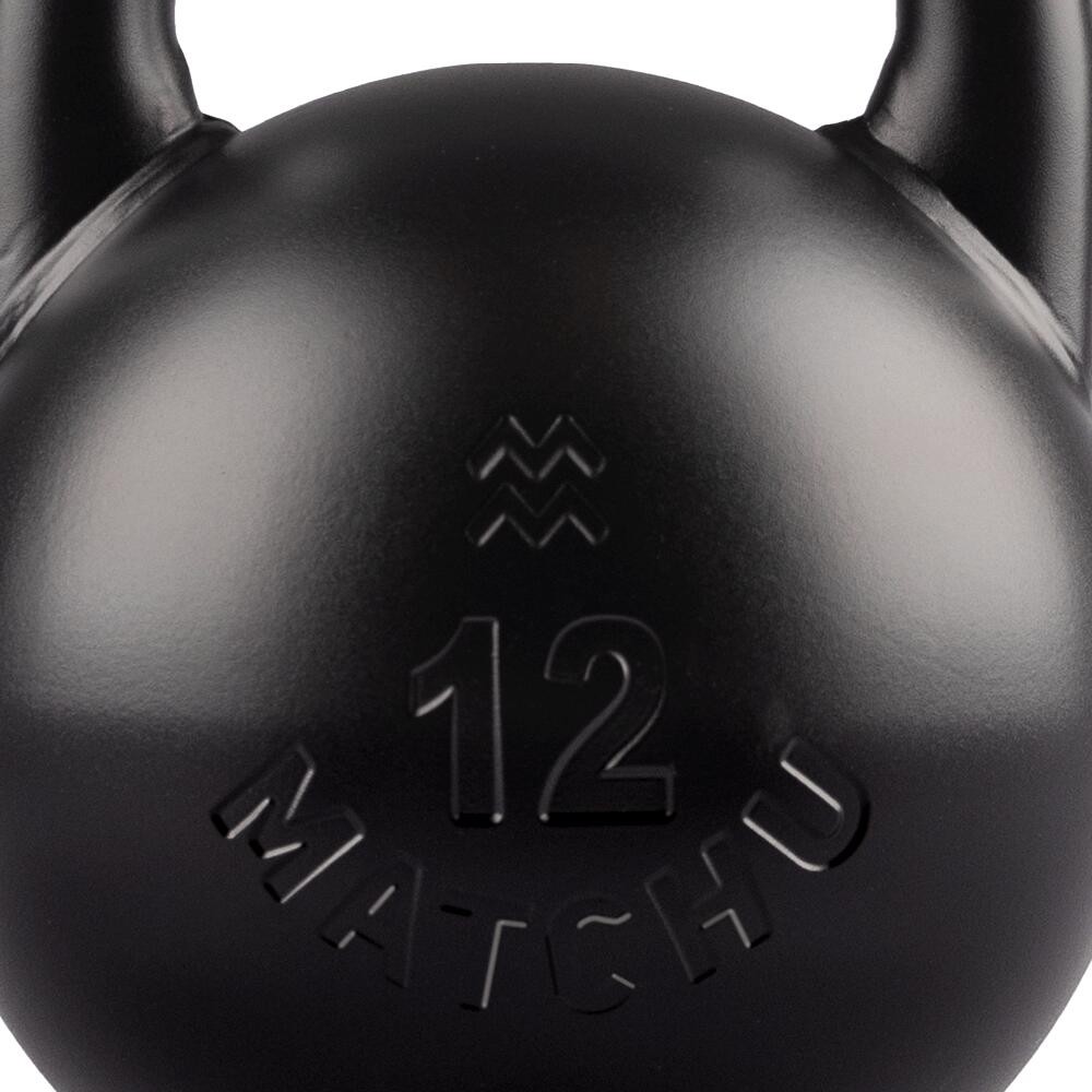 Kettlebell de compétition 12 kg en acier - Noir - 28 cm - Ø 21 cm - Acier 7/7