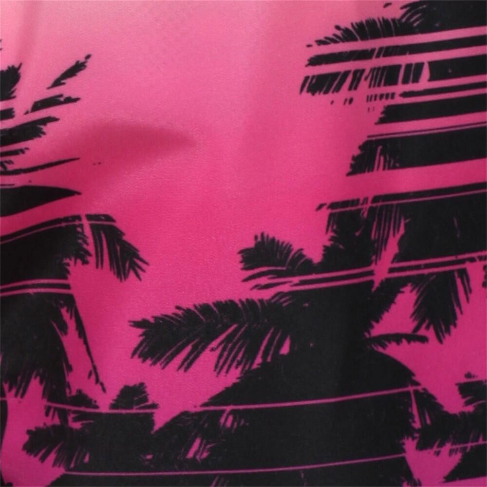 Boys Palm Tree Swim Shorts (Pink) 3/4